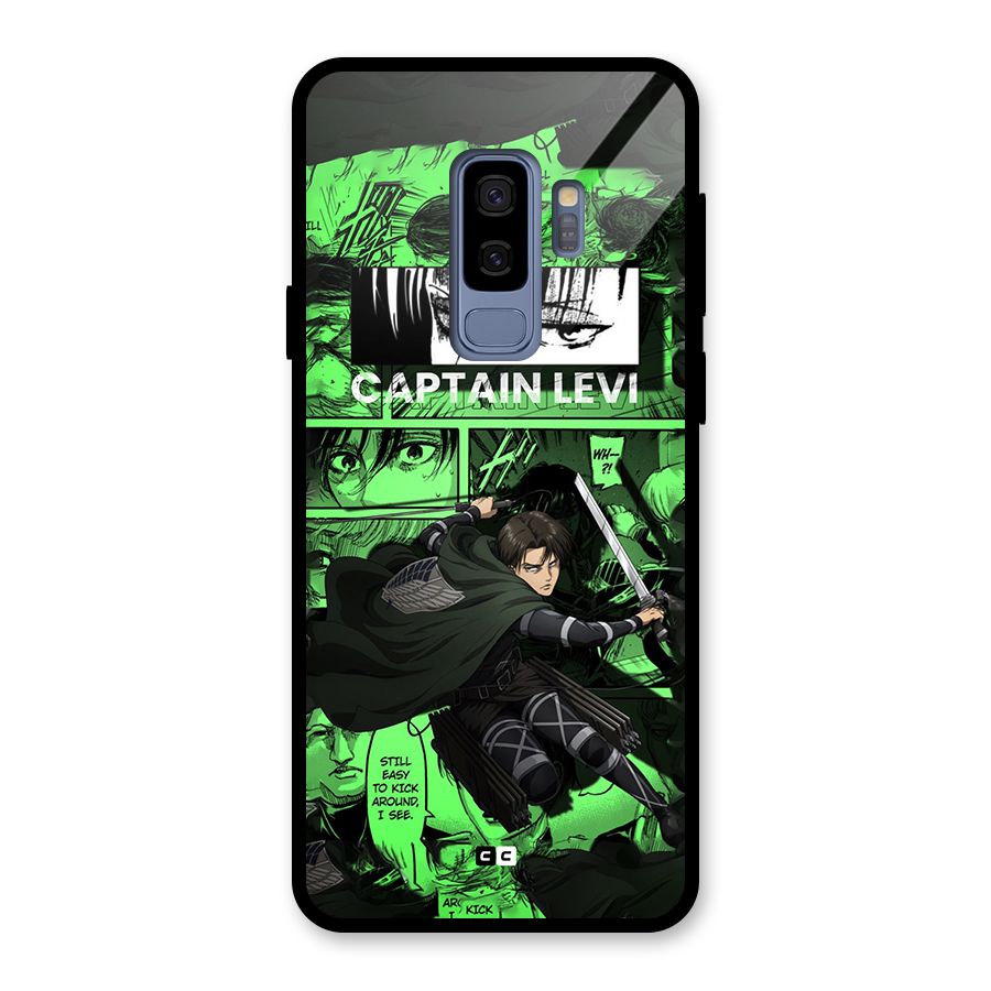 captain Levi Stance Glass Back Case for Galaxy S9 Plus