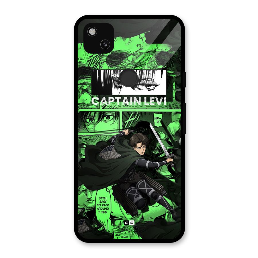 captain Levi Stance Glass Back Case for Google Pixel 4a