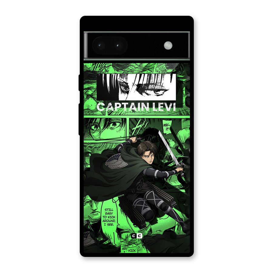 captain Levi Stance Glass Back Case for Google Pixel 6a