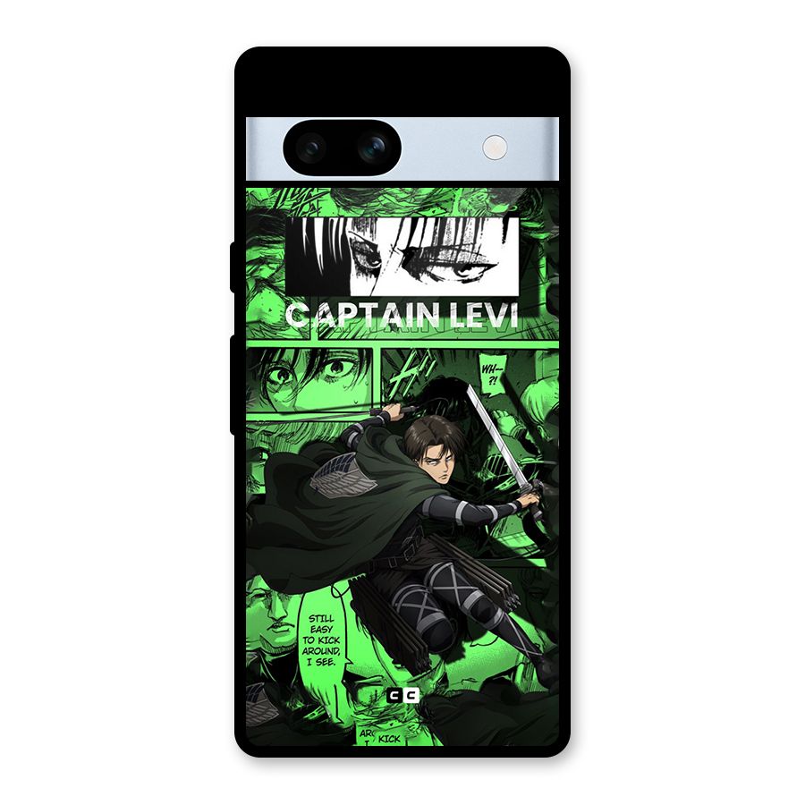 captain Levi Stance Glass Back Case for Google Pixel 7a