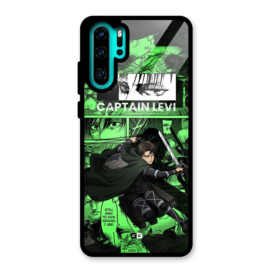 captain Levi Stance Glass Back Case for Huawei P30 Pro