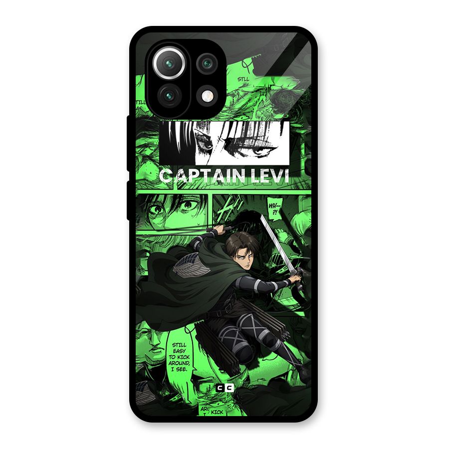 captain Levi Stance Glass Back Case for Mi 11 Lite