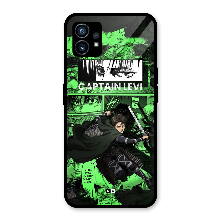 captain Levi Stance Glass Back Case for Nothing Phone 1