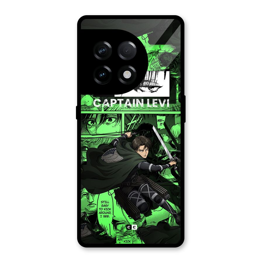 captain Levi Stance Glass Back Case for OnePlus 11R