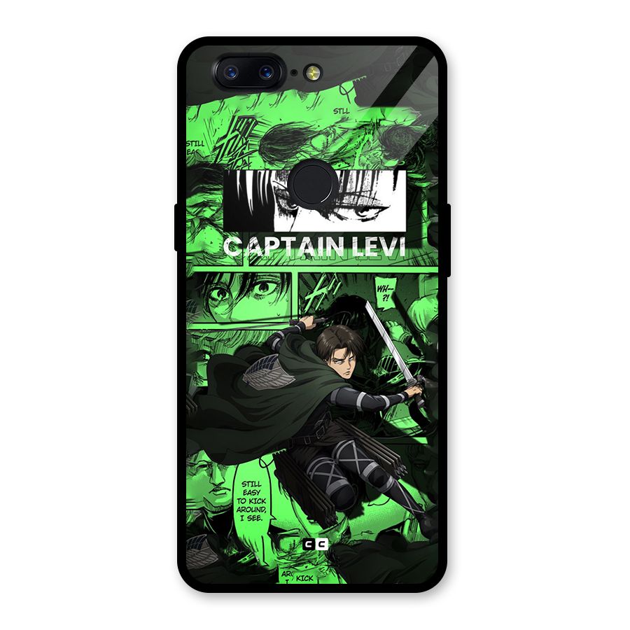 captain Levi Stance Glass Back Case for OnePlus 5T