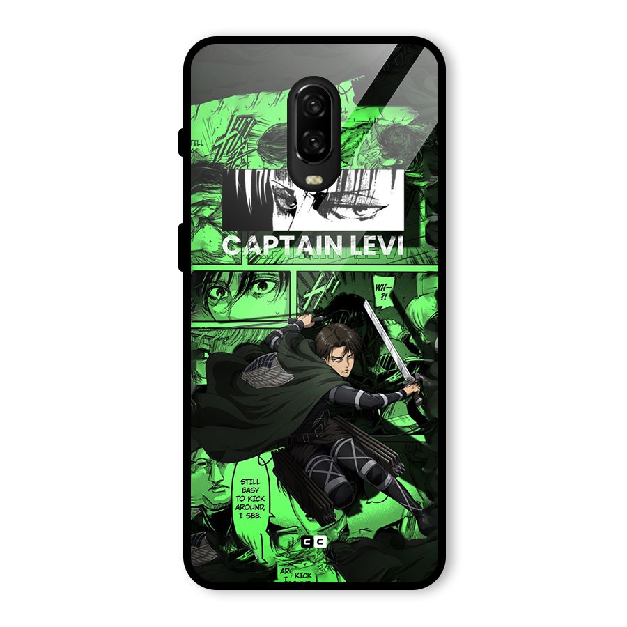 captain Levi Stance Glass Back Case for OnePlus 6T