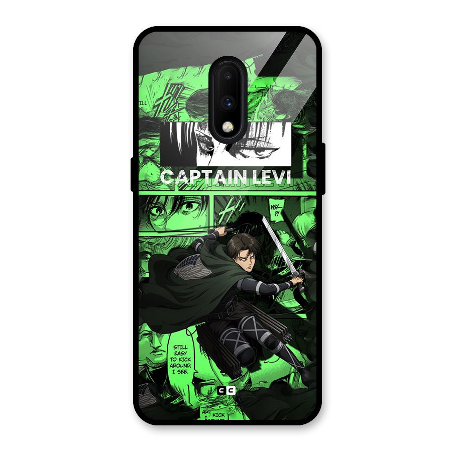 captain Levi Stance Glass Back Case for OnePlus 7