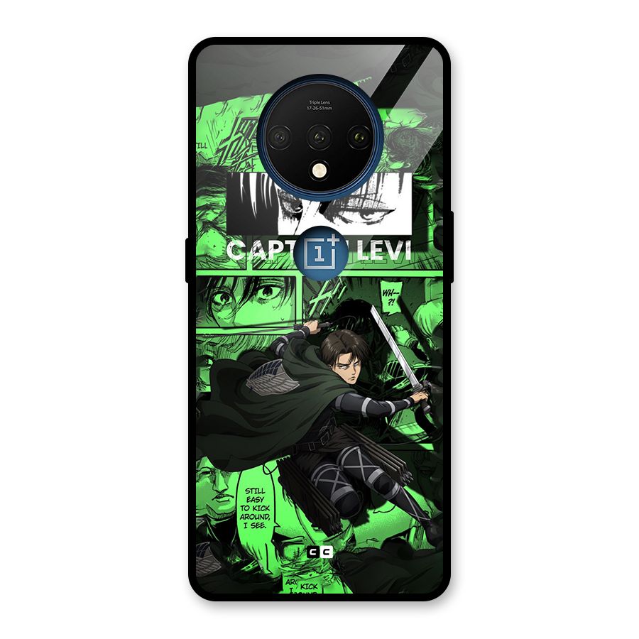 captain Levi Stance Glass Back Case for OnePlus 7T
