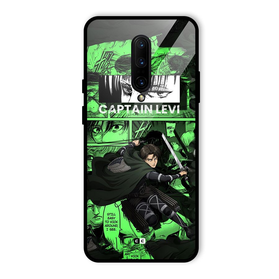 captain Levi Stance Glass Back Case for OnePlus 7 Pro