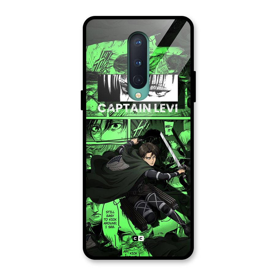 captain Levi Stance Glass Back Case for OnePlus 8
