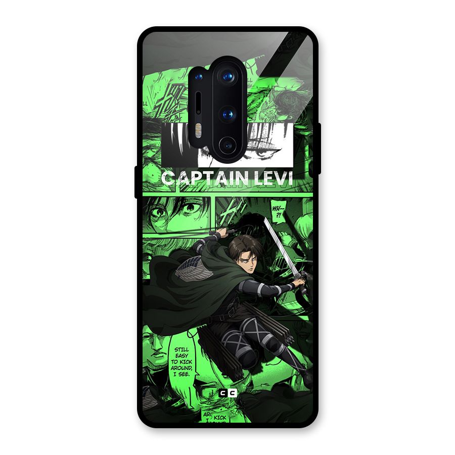 captain Levi Stance Glass Back Case for OnePlus 8 Pro
