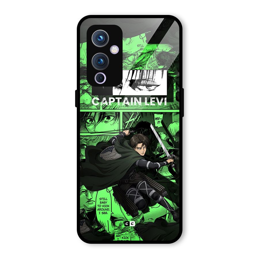 captain Levi Stance Glass Back Case for OnePlus 9