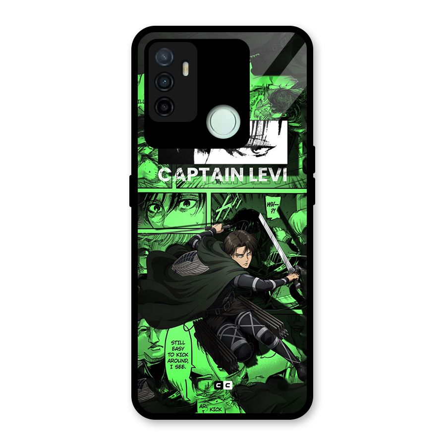 captain Levi Stance Glass Back Case for Oppo A53