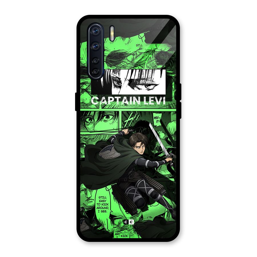 captain Levi Stance Glass Back Case for Oppo F15