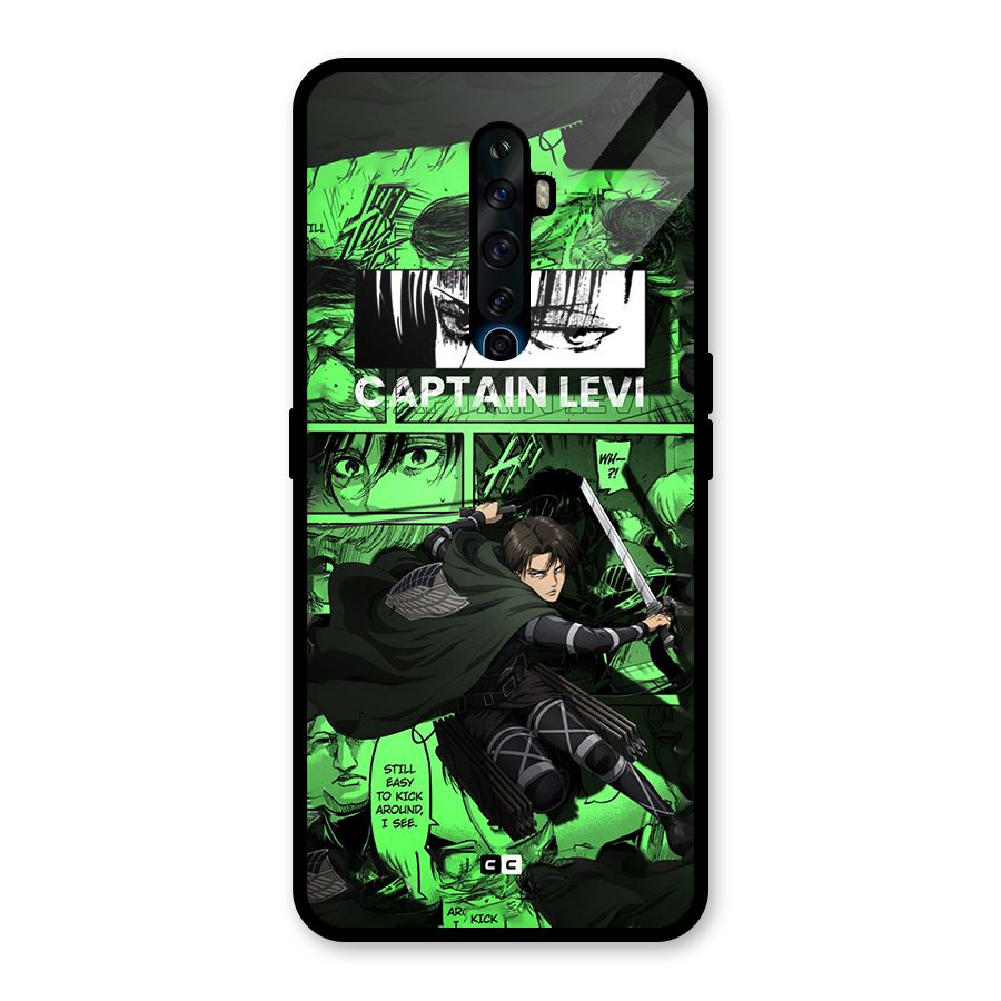 captain Levi Stance Glass Back Case for Oppo Reno2 F