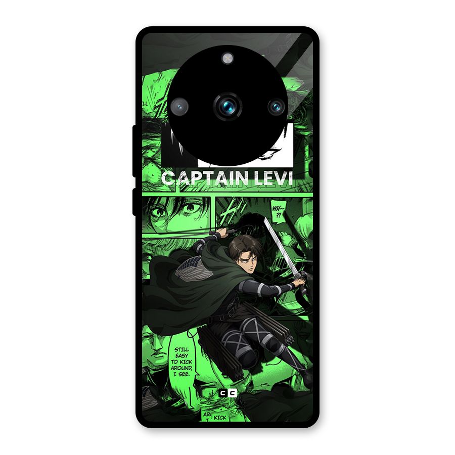 captain Levi Stance Glass Back Case for Realme 11 Pro Plus