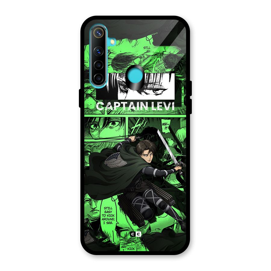 captain Levi Stance Glass Back Case for Realme 5s