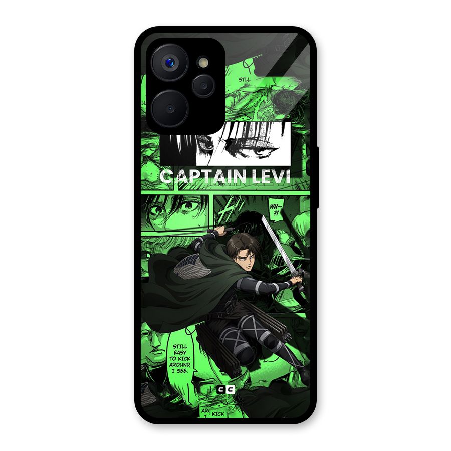 captain Levi Stance Glass Back Case for Realme 9i 5G