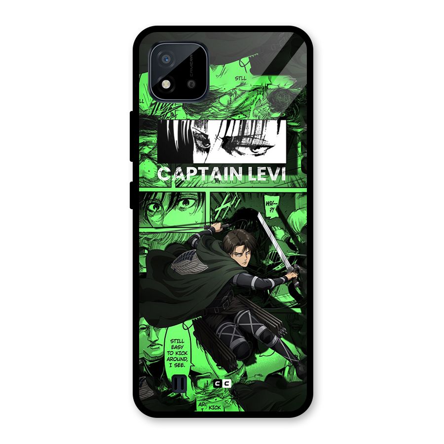 captain Levi Stance Glass Back Case for Realme C11 2021