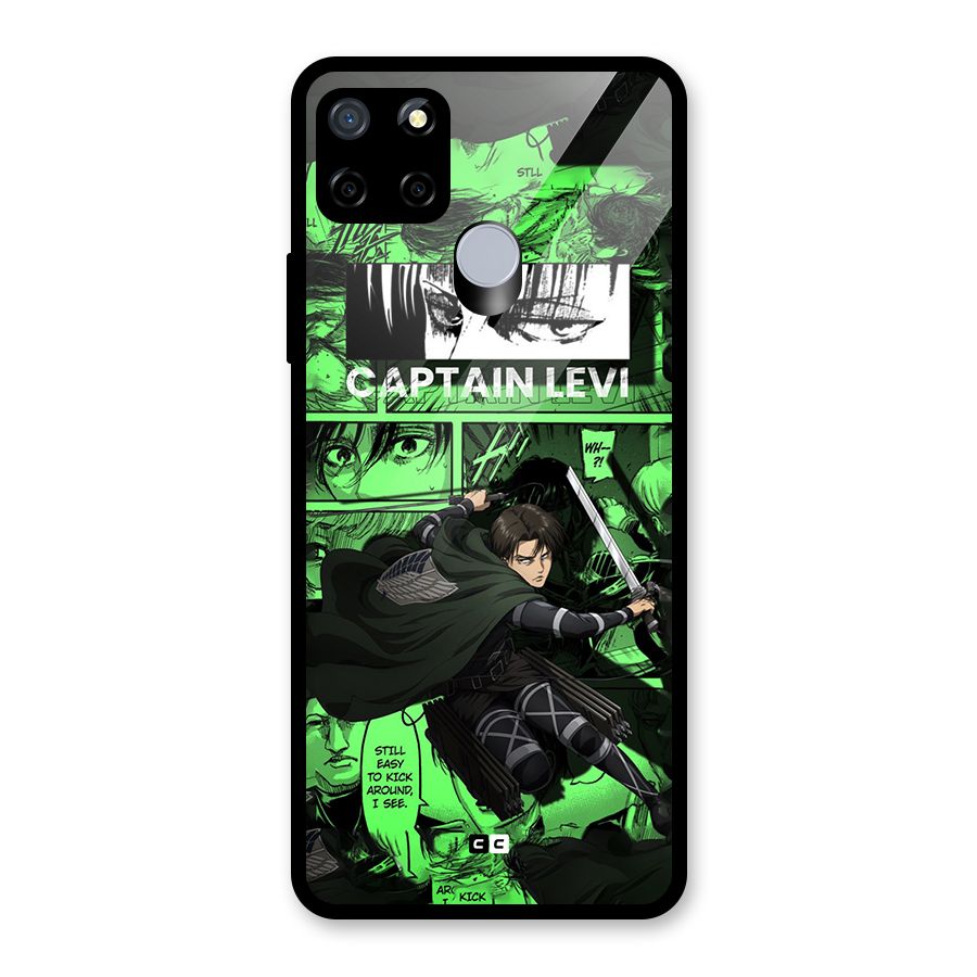 captain Levi Stance Glass Back Case for Realme Narzo 30A