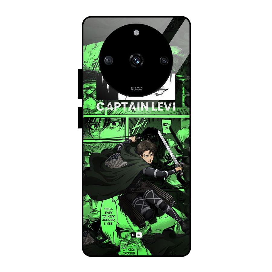captain Levi Stance Glass Back Case for Realme Narzo 60 5G