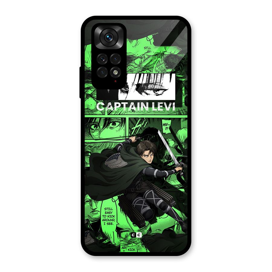 captain Levi Stance Glass Back Case for Redmi Note 11S