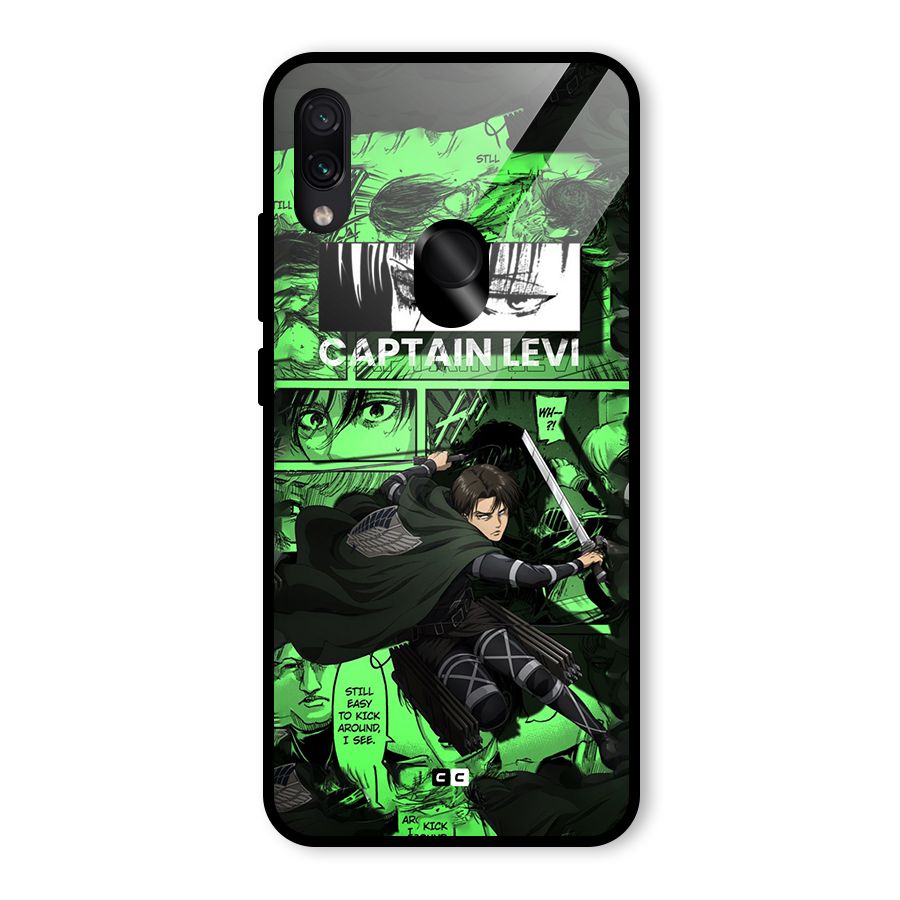 captain Levi Stance Glass Back Case for Redmi Note 7 Pro