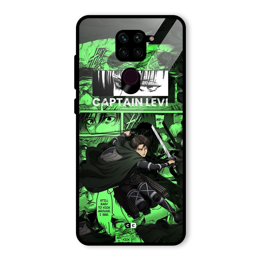 captain Levi Stance Glass Back Case for Redmi Note 9