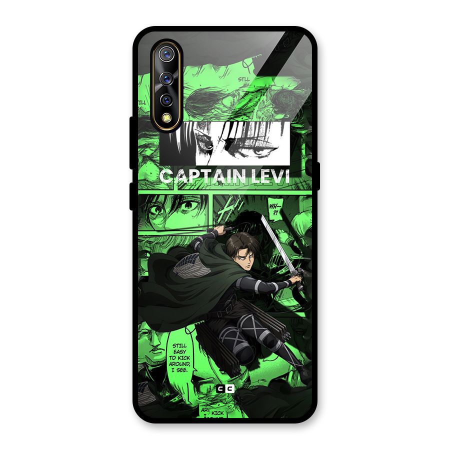 captain Levi Stance Glass Back Case for Vivo S1