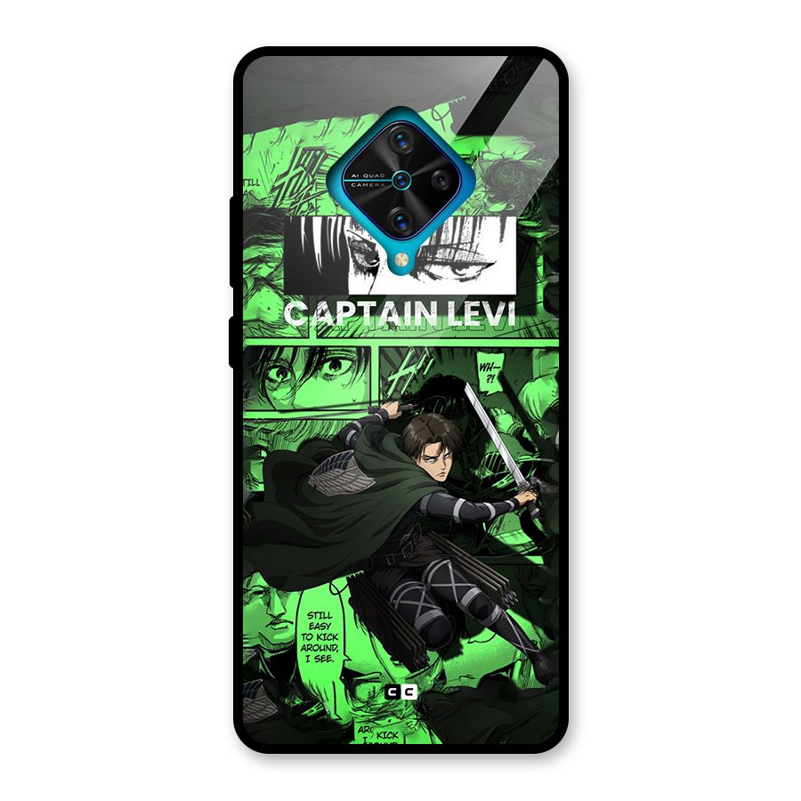 captain Levi Stance Glass Back Case for Vivo S1 Pro