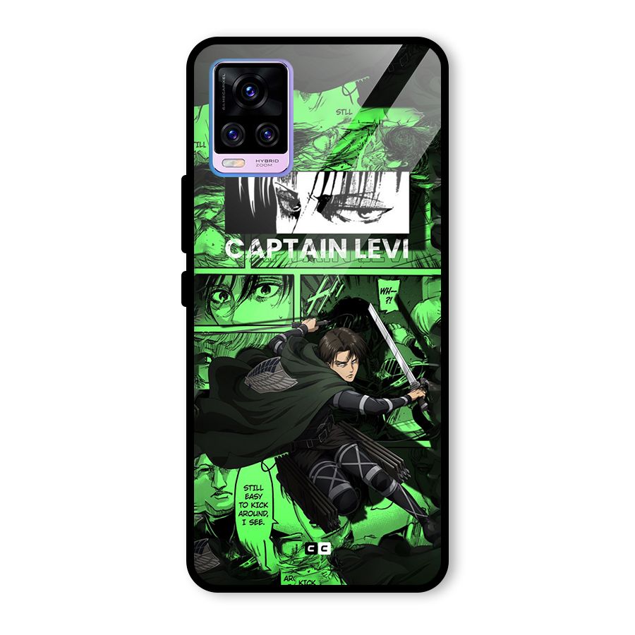 captain Levi Stance Glass Back Case for Vivo V20 Pro