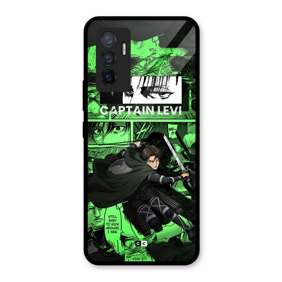 captain Levi Stance Glass Back Case for Vivo V23e