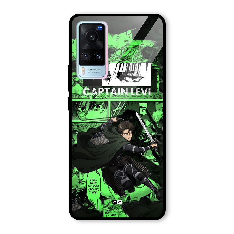 captain Levi Stance Glass Back Case for Vivo X60