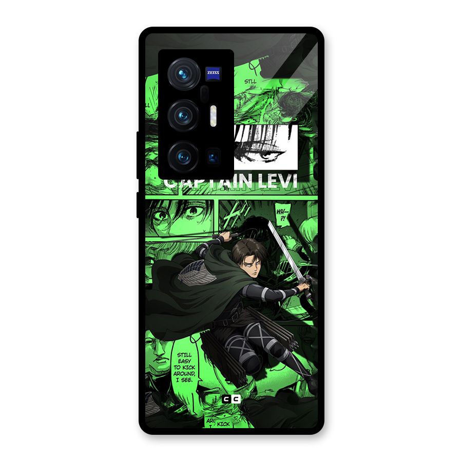 captain Levi Stance Glass Back Case for Vivo X70 Pro Plus