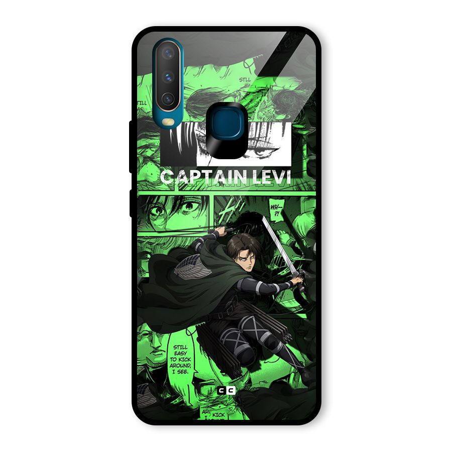 captain Levi Stance Glass Back Case for Vivo Y17