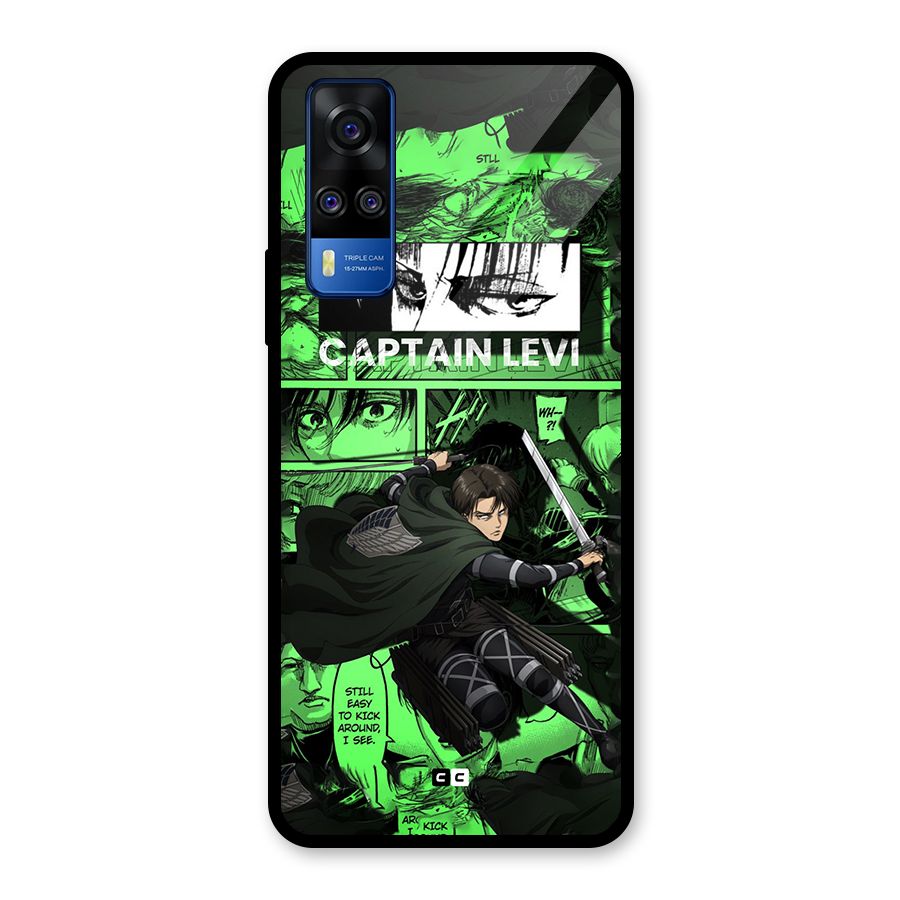 captain Levi Stance Glass Back Case for Vivo Y31