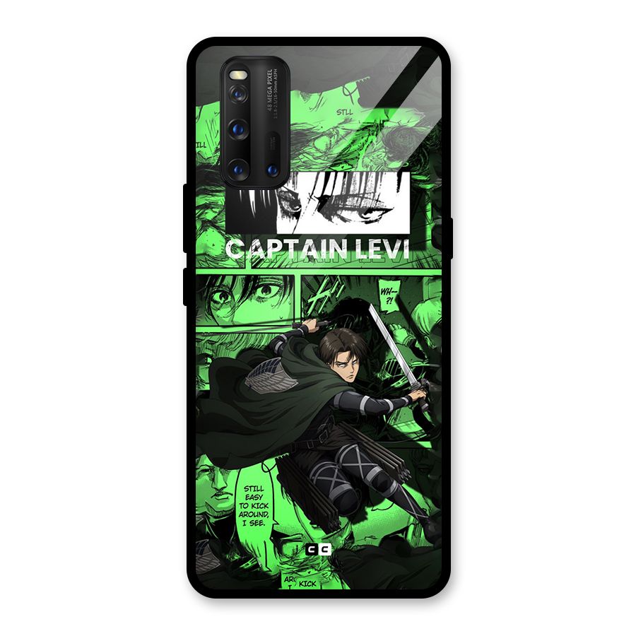 captain Levi Stance Glass Back Case for Vivo iQOO 3
