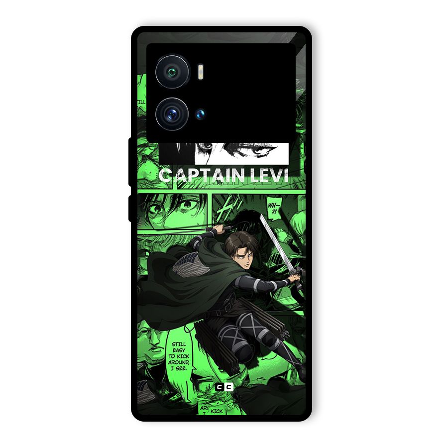 captain Levi Stance Glass Back Case for Vivo iQOO 9 Pro