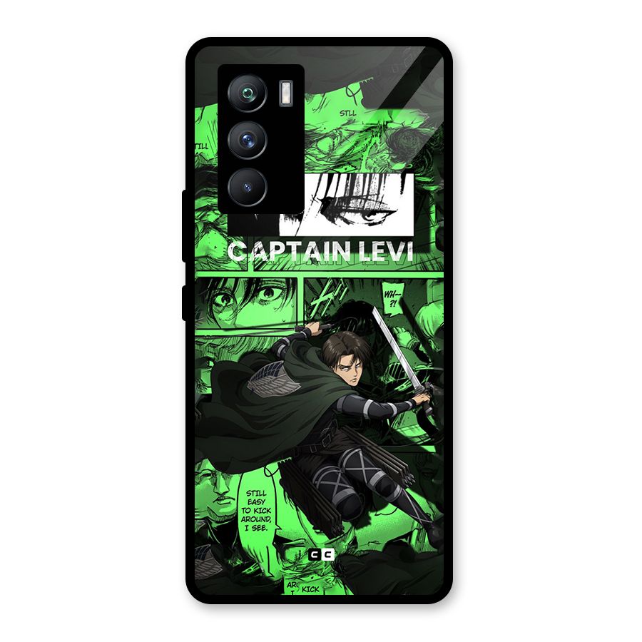 captain Levi Stance Glass Back Case for Vivo iQOO 9 SE