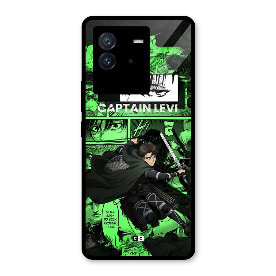 captain Levi Stance Glass Back Case for Vivo iQOO Neo 6 5G