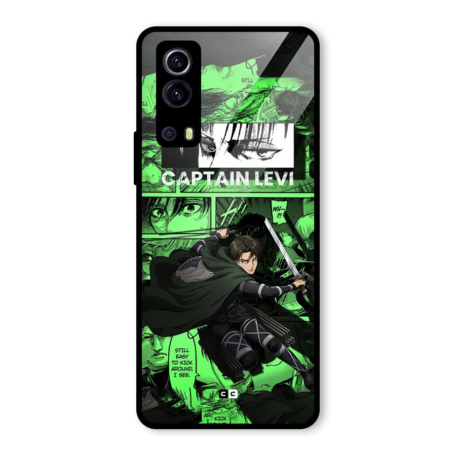 captain Levi Stance Glass Back Case for Vivo iQOO Z3