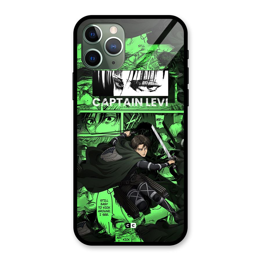 captain Levi Stance Glass Back Case for iPhone 11 Pro