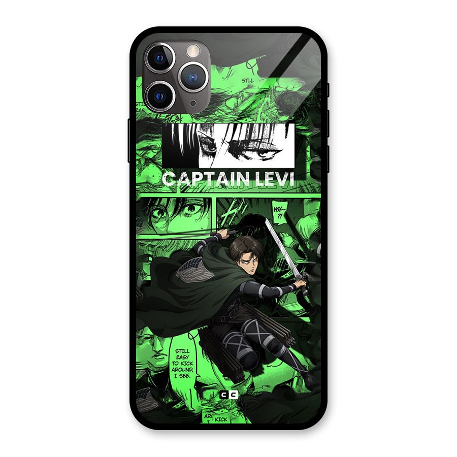 captain Levi Stance Glass Back Case for iPhone 11 Pro Max