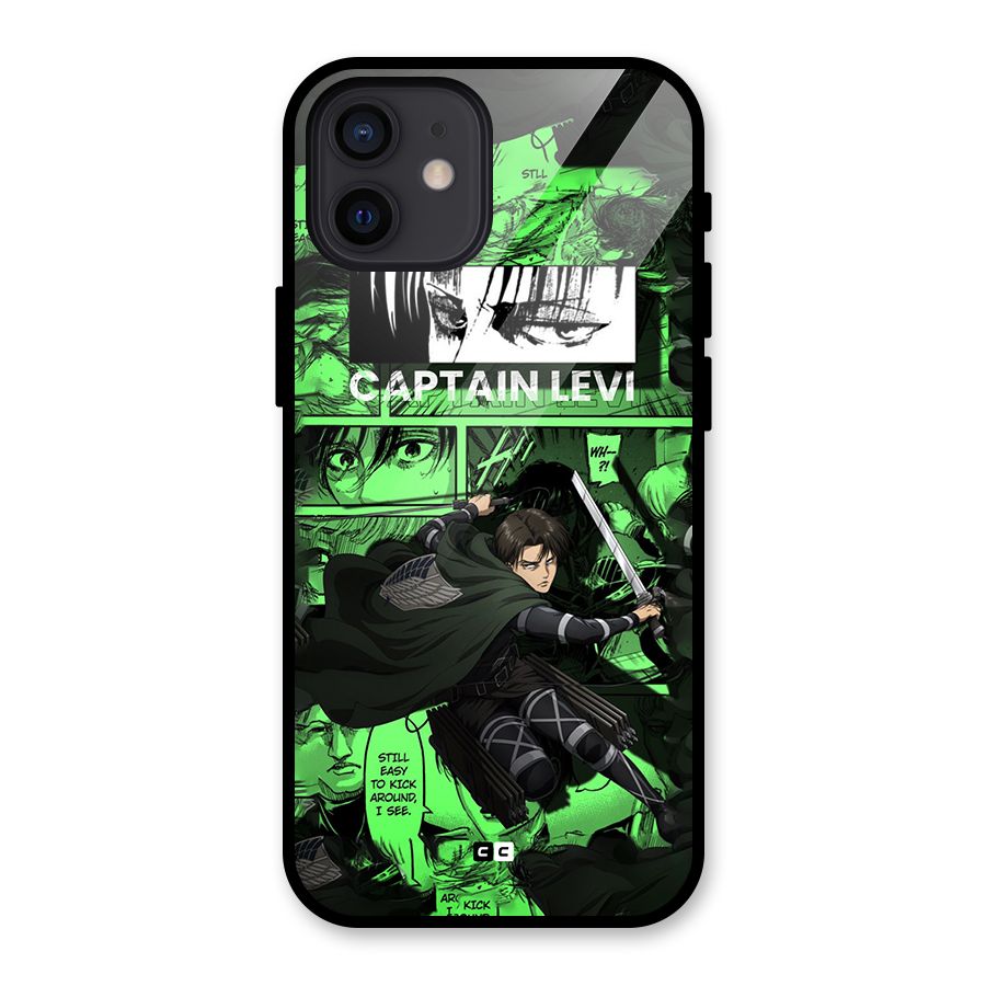captain Levi Stance Glass Back Case for iPhone 12