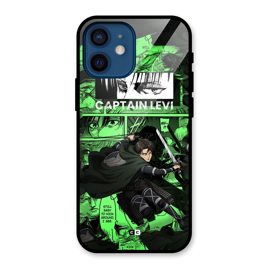 captain Levi Stance Glass Back Case for iPhone 12 Mini