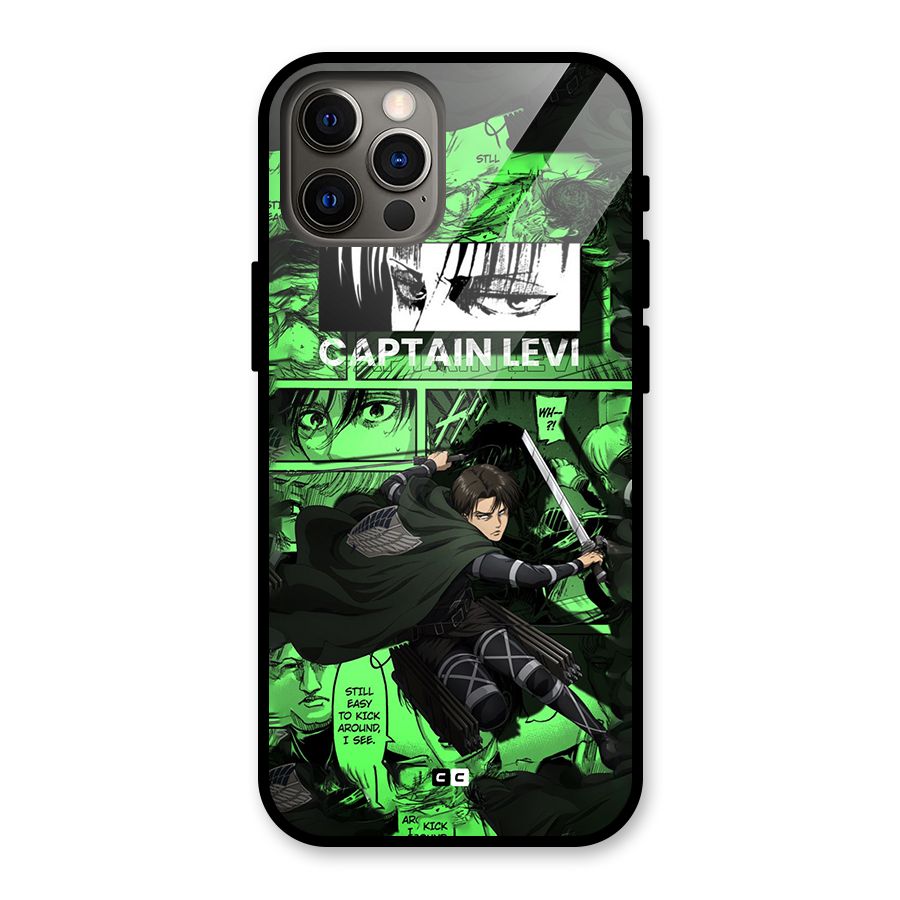 captain Levi Stance Glass Back Case for iPhone 12 Pro