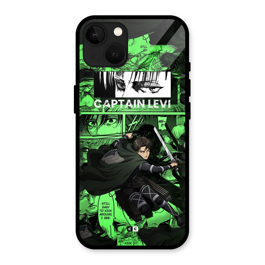 captain Levi Stance Glass Back Case for iPhone 13