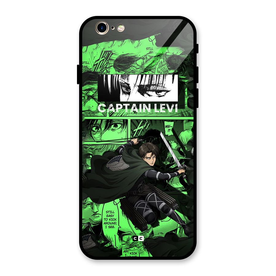 captain Levi Stance Glass Back Case for iPhone 6 6S