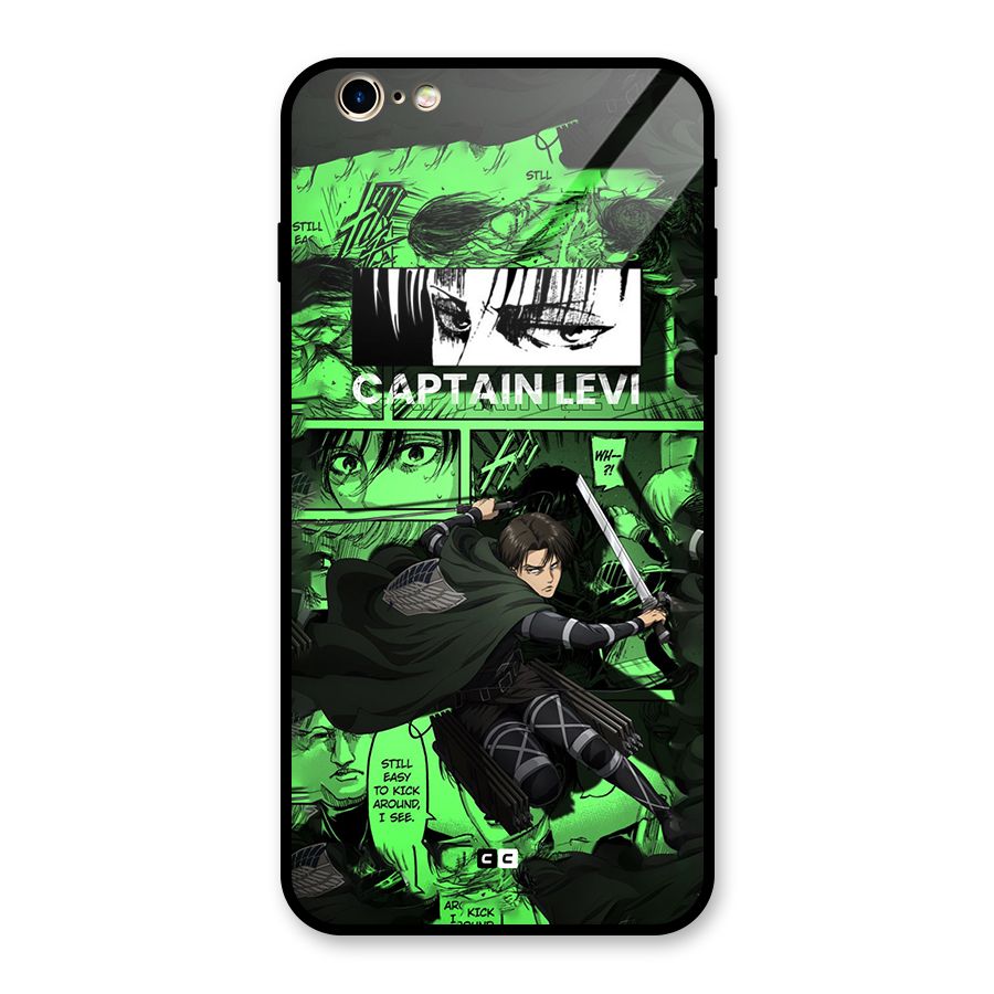 captain Levi Stance Glass Back Case for iPhone 6 Plus 6S Plus