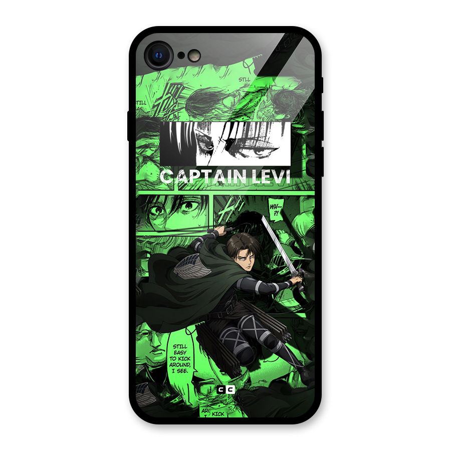 captain Levi Stance Glass Back Case for iPhone 7